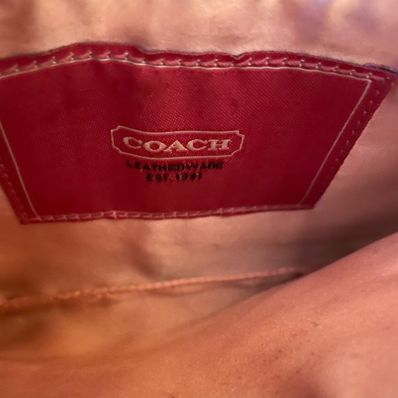 Coach Gold Silver Tan Vintage Evening Bag Wristlet - Picture 3 of 3